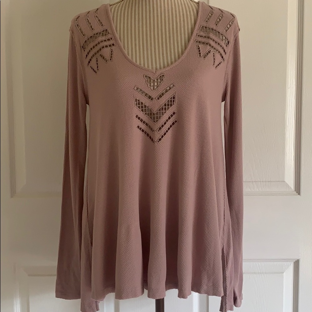 We The Free People Oversized Thermal Shirt